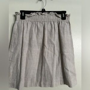 J Crew Khaki Linen Skirt size 4